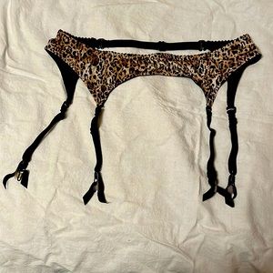 Victoria secret garter belt.  Cheetah print